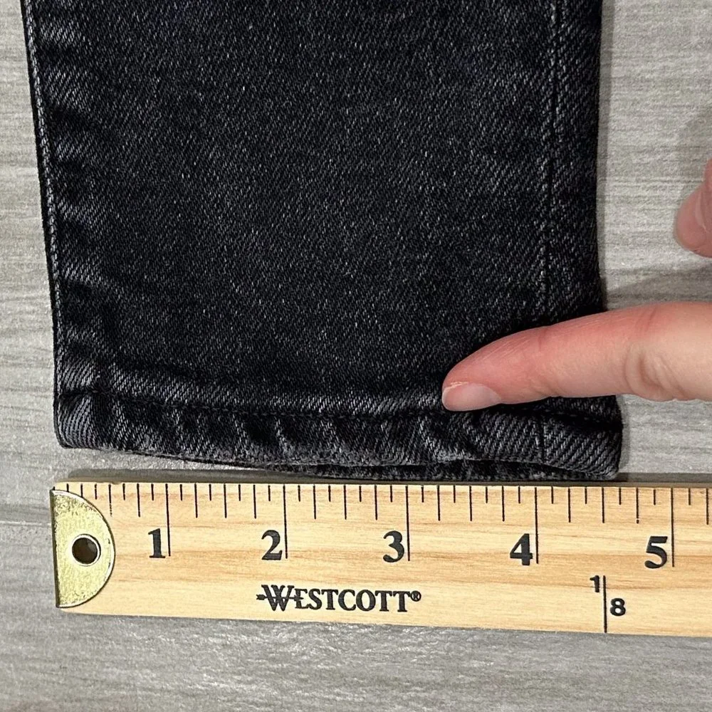 Agolde Sophie Mid-Rise Skinny Ankle Jeans in Trademark Washed Black Denim Sz 24